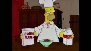 HOMER COOKS MR BURNS BREAKFAST