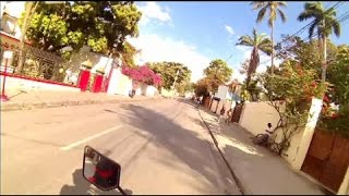 Motorcycle ride in Petionville, Haiti