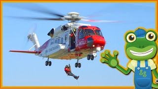 Rescue Helicopters For Children | Gecko's Real Vehicles
