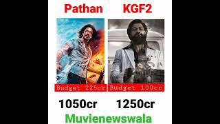 Pathan vs KGF 2 box office collection|muvienewswala|#pathan #sharukhkhan #kgf2 #yash #shorts