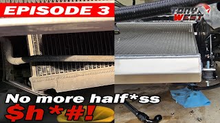 Mocking up the GReddy V-mount Radiator - FD RX-7