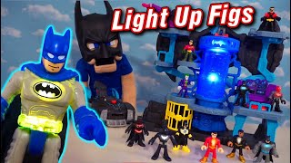 BATMAN Imaginext  Light Up Playset, Batmobile & Figures!! Fisher-Price Toys Unboxing