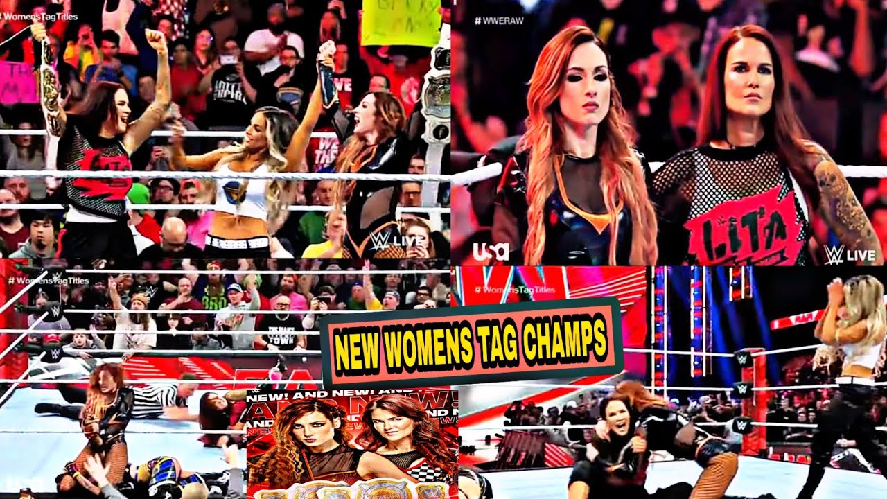 Becky Lynch And Lita Wins Women's Tag Team Championsship। WWE RAW ...