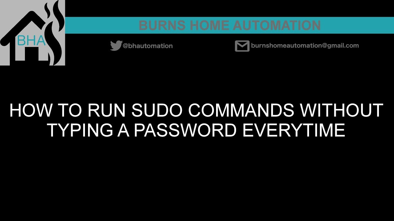 How To Run SUDO Commands Without Typing A Password - YouTube