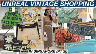 SINGAPORE LUXURY VINTAGE SHOPPING VLOG PT 2 | HERMES BIRKINS \u0026 KELLYS, FENDI BAGUETTES, CHANEL FLAPS