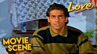 Salman Khan Loses His Temper | Love Hindi Movie | Revathi | HD 1080p