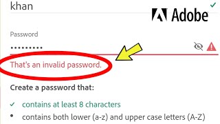 Fix Adobe || That's an invalid password Problem Solved