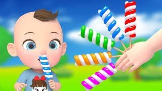 lollipops finger family song nursery rhymes | Super Lime And Toys
