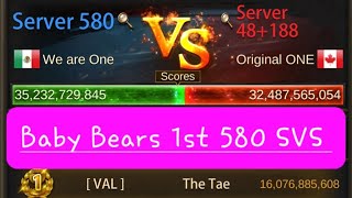 Evony | Baby Bear's 1st SVS with 580 | Rallying 43 Billion YBE North | Throne Battle 580 vs 48 + 188