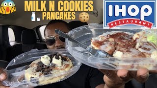 IHOP NEW Milk N Cookies Pancakes Review | CinnaStack Pancakes Review
