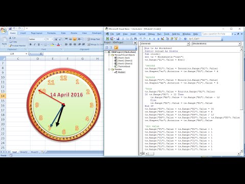 How to create analog clock animation in Ms. Excel How to create analog clock animation in Ms. Excel