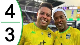Ronaldinho Team vs Roberto Carlos Team 4-3 Extended Highlights & Goals - The Bea