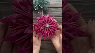 How to Make Easy Snowflake Christmas Ornaments Christmas Decorations Tutorial