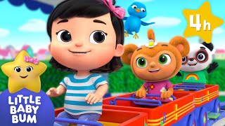 Wheels on Tootson the Train! ⭐ Four Hours of Nursery Rhymes by LittleBabyBum