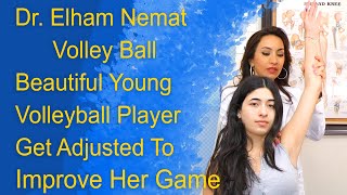 Dr. Elham Nemat: Volley Ball  - Beautiful Young Volleyball Player Get Adjusted To Improve Her Game