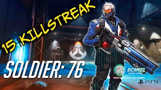 15 KILLSTREAK | OVERWATCH 2 | Perfect Gameplay - No deaths!!