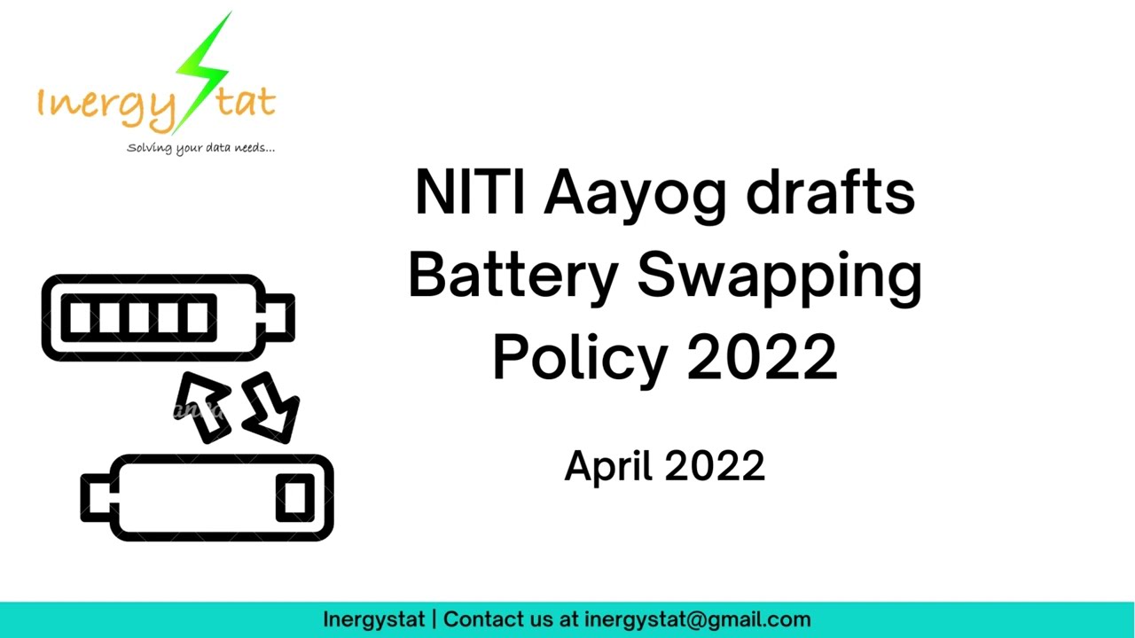 NITI Aayog Drafts Policy For EV Battery Swapping - YouTube