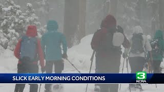 Skiers make trip to Echo Summit despite slick road conditions on Highway 50