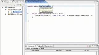 Code completion in Eclipse video tutorial Using Eclipse for Java Programming Learn programming