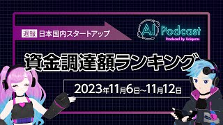 #08 国内スタートアップ資金調達額ランキング 2023年11月6日~11月12日