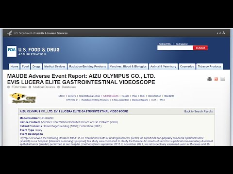 Search the FDA MAUDE database