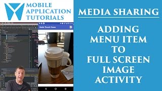 Android development tutorial sharing images application: Part 3 - Adding menu item to activity