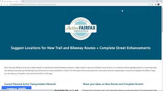 Active Fairfax Transportation Plan Online Survey Demo