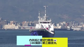 内航船と横切り関係👀【4K撮影】第三観音丸