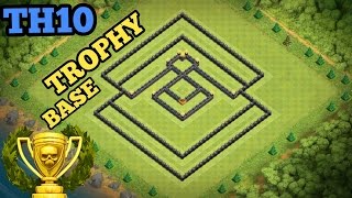 Clash of clan TH10 trophy 🏆 farm base 2017