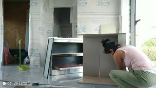 DIY Installing cabinets alone for the first time一个人安装橱柜，感觉自己太牛了😊