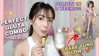 BEST GLUTATHIONE COMBO | GRABE YUNG GLOW SIS! | AQUASKIN \u0026 GLUTAX REVIEW | HOW TO SPOT FAKE GLUTA