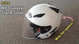 Review Helm KYT Galaxy Flat R White Plain Solid Model Terbaru