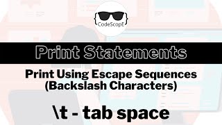 How to print using Escape Sequences(\t) | Java | Print Statements | Question 2