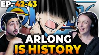 LUFFY VS ARLONG WAS CRAZY!! 🔥 *ONE PIECE* Episodes 42-43 REACTION!