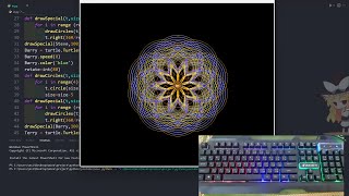 ASMR Programming - Coding a Rainbow with python - No Talking