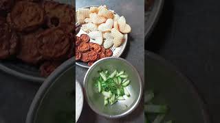 ପଖାଳ,ବାଇଗଣୀ,chips,matar curry,salad 🥗🍆🥒🍚🥘#pakhala #dish #vegfood #youtubeshorts #shortvideo #food