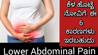 Pain in uterus | lower abdominal pain reasons in Kannada | ಕೆಳಹೊಟ್ಟೆ ನೋವಿಗೆ ಕಾರಣಗಳು