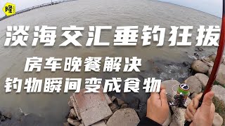 房车自驾游驻车海边，一下午海钓狂拔，这些收货足够晚餐吃一顿了