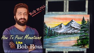I tried following Bob Ross with Watercolor Painting, bob ross painting how to, Joy of Painting, Art