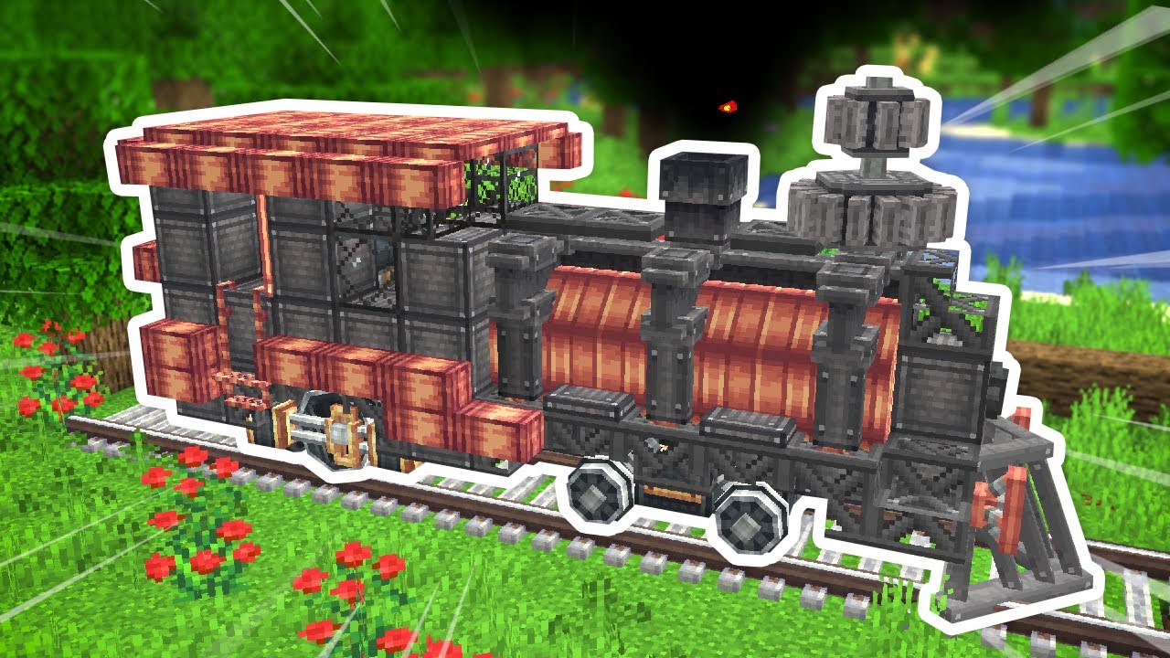 Steampunk Minecraft Modpack Ep28 Create Train Nether Portal Travel