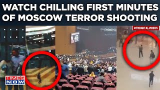Moscow Terror Attack:Chilling Video Shows 1st Minutes Of Deadly Shooting, Civilians Running For Life