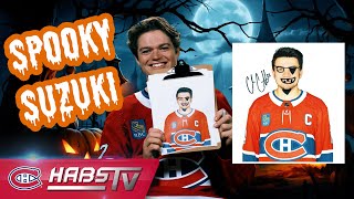 Habs players draw "Spooky Suzuki"