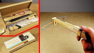 DIY Spy Crossbow in a School Pencil Case