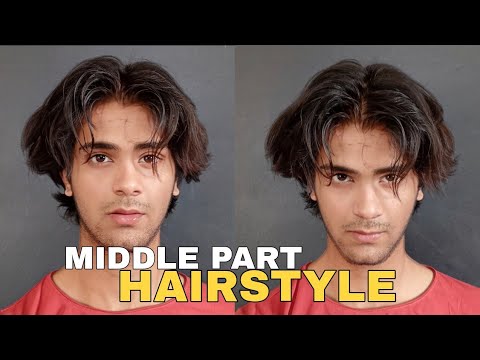 Middle Part Hairstyle Tutorial Youtube