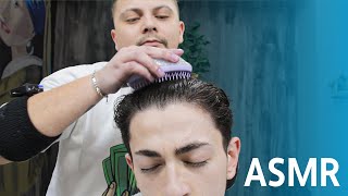 ASMR Therapy For Young Customer In Real Barber Shop (sleep easy)
