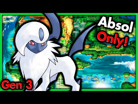 Can I Beat Pokemon Fire Red with ONLY Absol? Pokemon Challenges NO ITEMS IN BATTLE