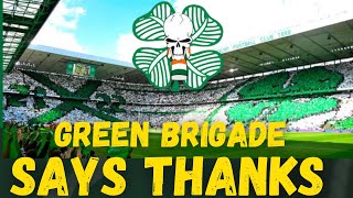 Green Brigade Celtic Thank Fellow Fans