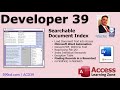 Microsoft Access Developer 39. Searchable Document Index, Microsoft Word Automation, DOC, PDF to TXT