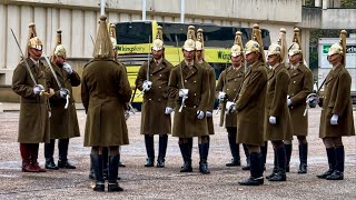 TROOPERS OF THE HOUSEHOLD CAVALRY HOLD A MEETING WITHOUT THEIR HORSES 🔴