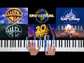 Top Movies Intros (20th Century, Disney, Universal, WB ...) - Piano Tutorial